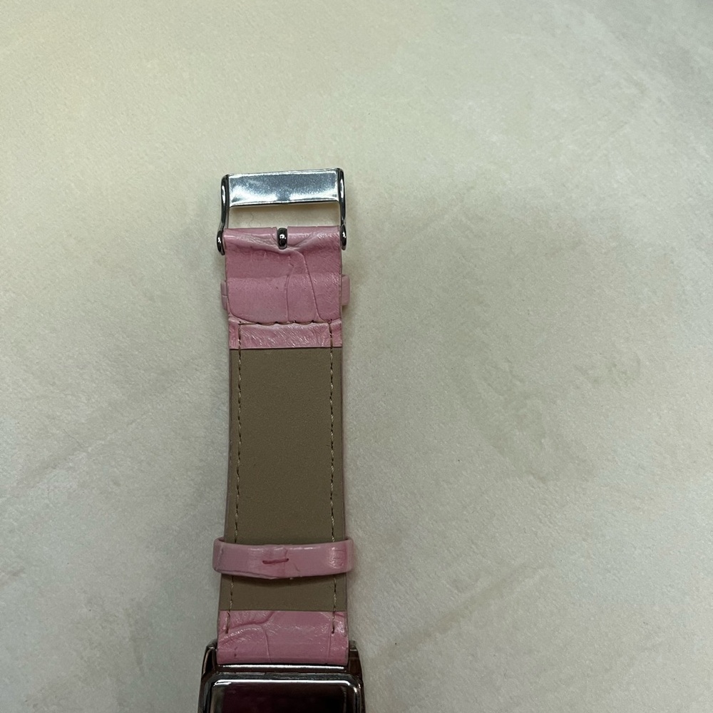 Mary Kay Silver Dial Watch with Pink and Tan Strap - Picture 6 of 7